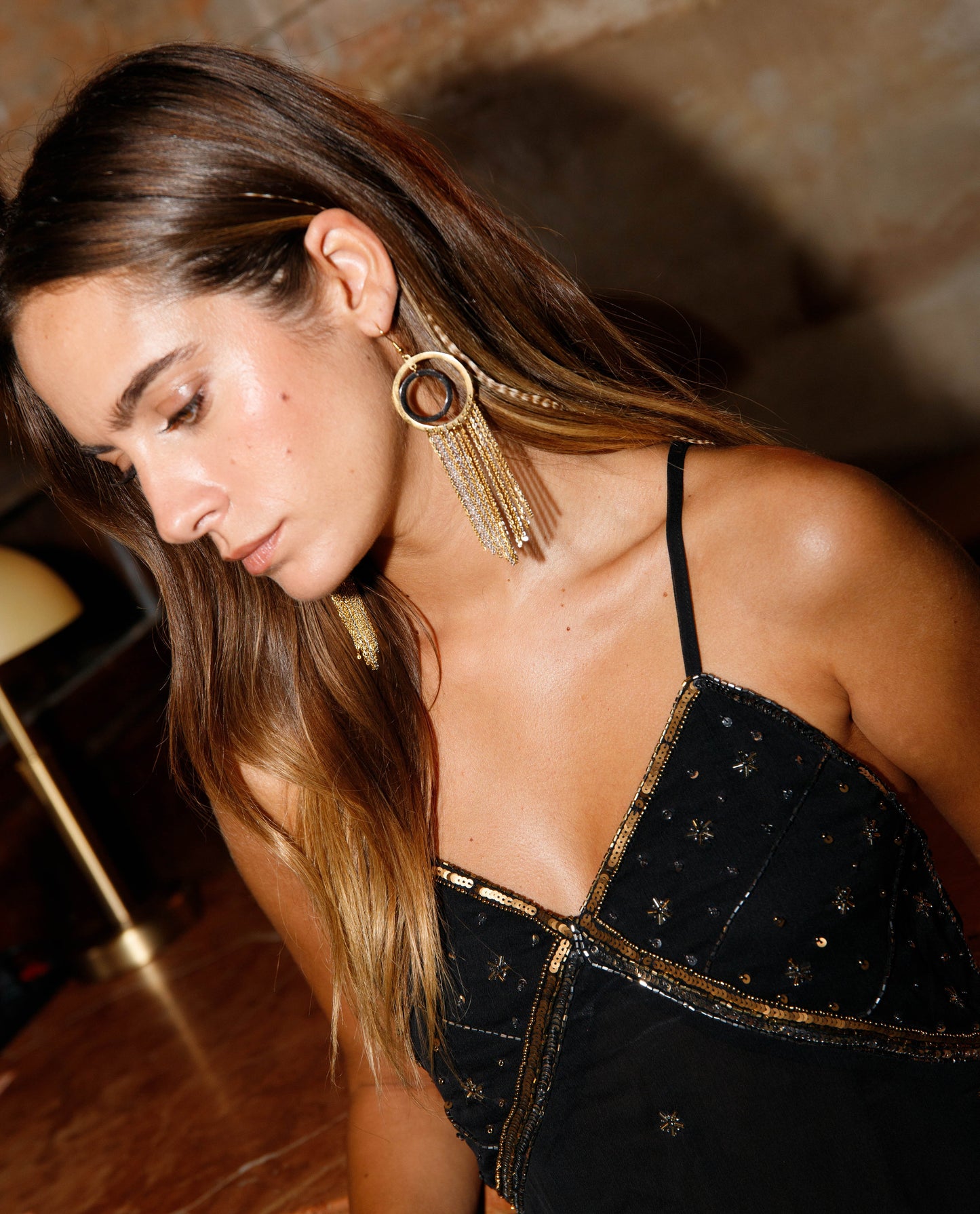 PENDIENTES GIRL CODE · GOLD