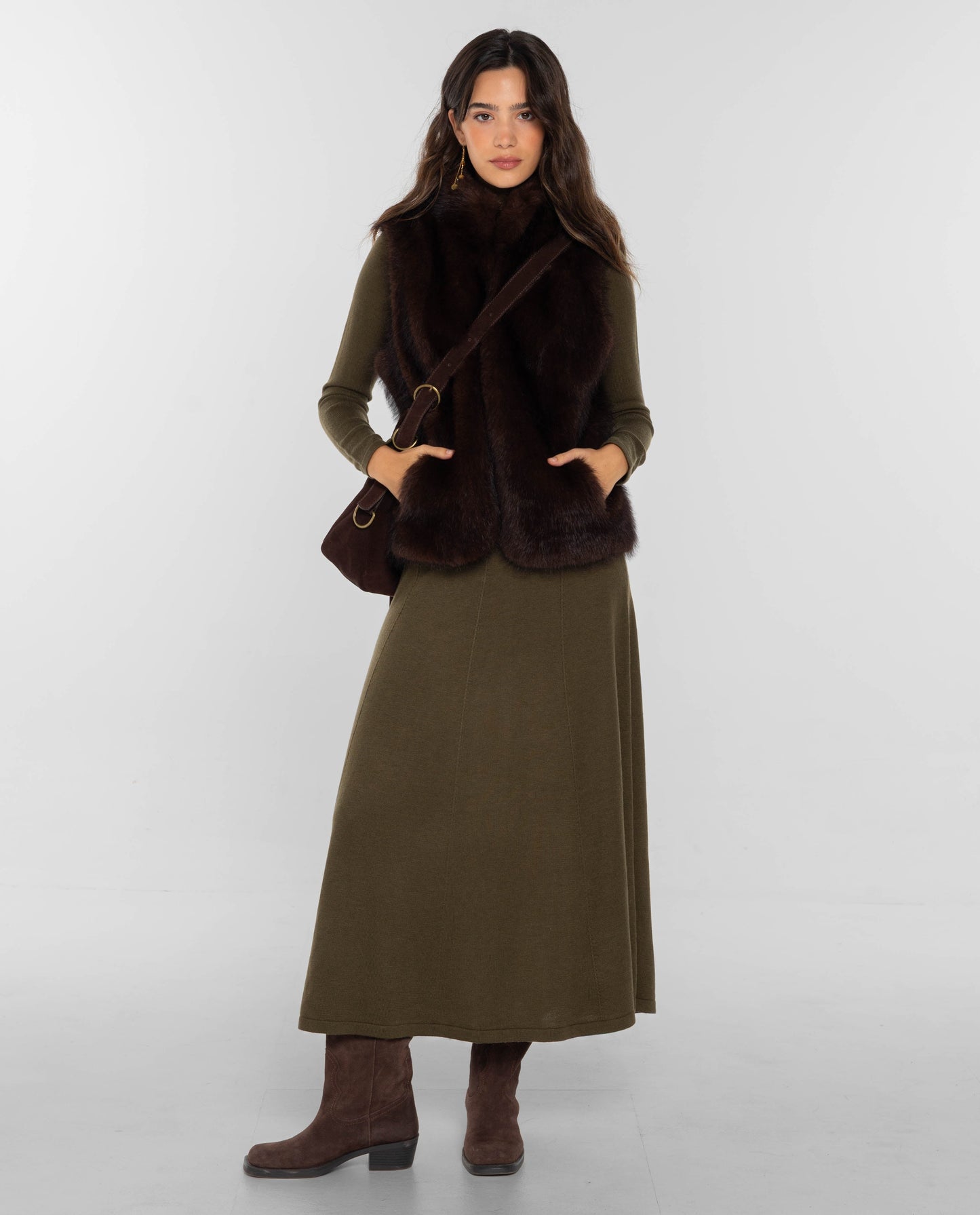 CHALECO ONE WAY · MARRÓN