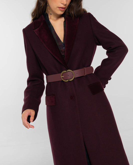 CINTURÓN CASUAL LANE · BURDEOS