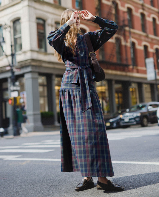 FALDA TALK LATER · CUADROS TARTÁN