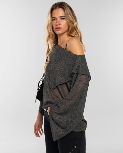 BLUSA CALL ME · GRIS