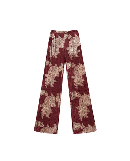 PANTALÓN RUBY BLOOM · BURDEOS