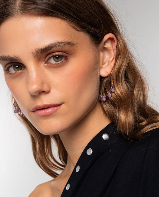 PENDIENTES GLOW DOTS · MALVA